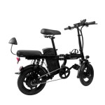 14寸锂电池中后置双减代驾折叠电动自行车可放入小车后备箱400W电机